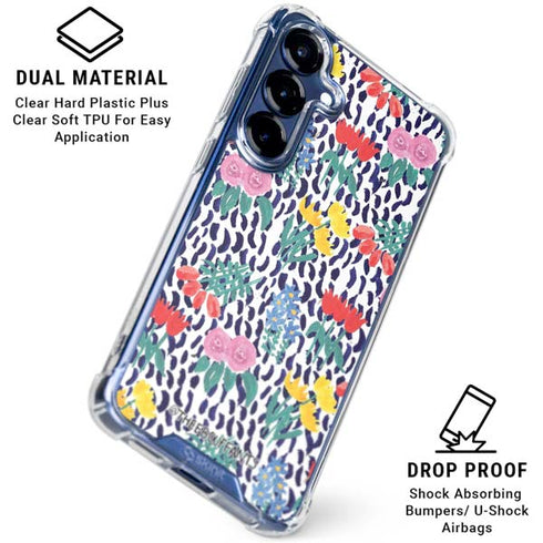 Bouffants and Broken Hearts Bouquets Print Galaxy S25 Clear Case